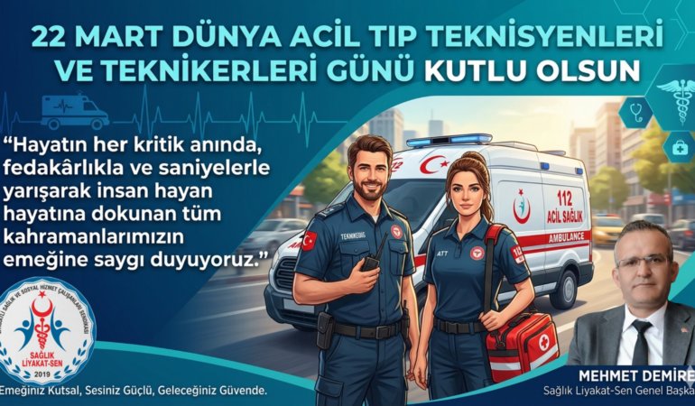 Sağlık Liyakat-Sen Genel Başkanı Mehmet Demirel’in 22 Mart Mesajı